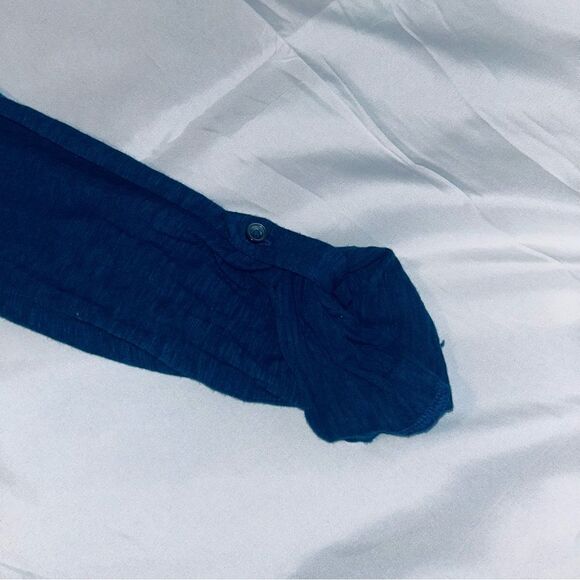 Express X-Small Navy Blue Half Sleeve Shirt - Picture 7 of 7